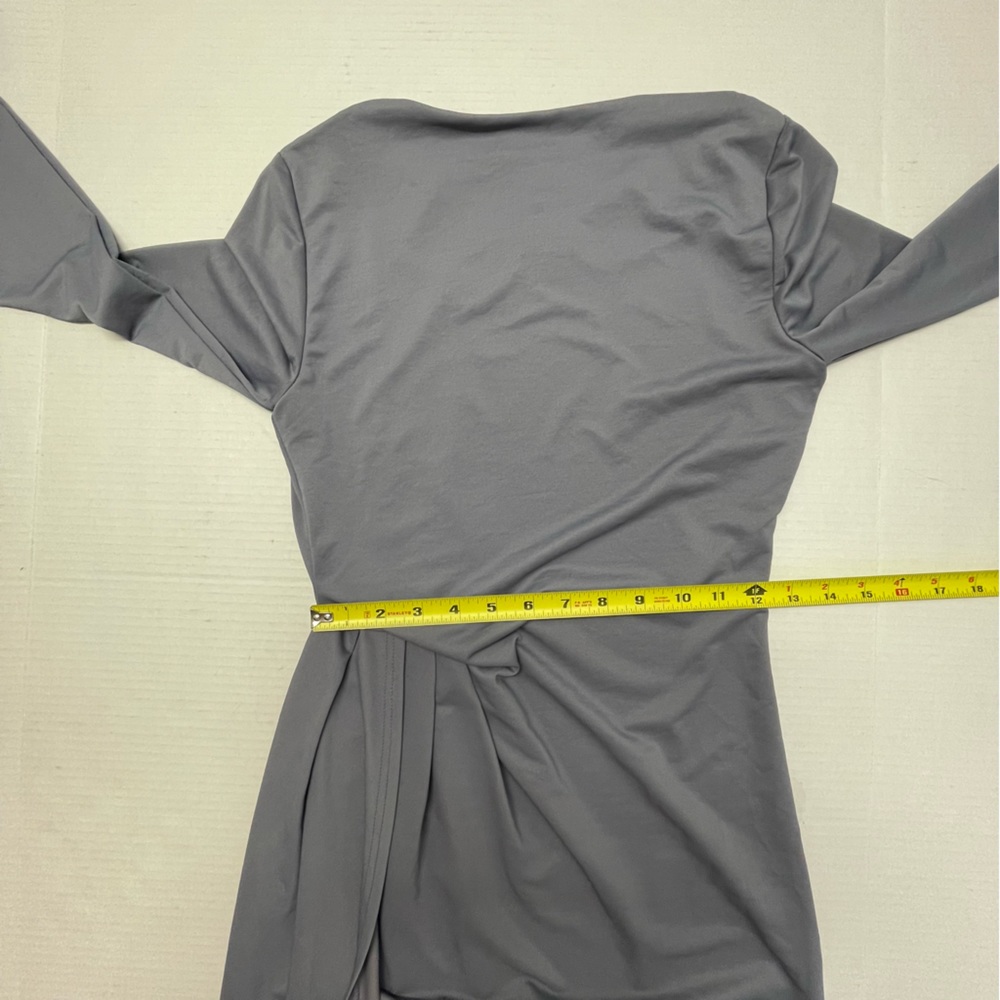 NWT Topshop Asymmetrical Crepe Sheath Dress Long Sleeves Lavender Purple Sz 4 - Picture 11 of 16